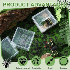 20 Pcs Insect Spider Terrariums Breeding Box Small Reptile Hatching Container