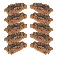 10Pcs Reusable Cork Bark Flats for Reptile Tank Natural Climbing Wall Decor