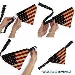 Vintage US Flag Repeat Slip On Collar Bandana Only
