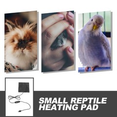 Black Carbon Fiber USB Heating Pad for Small Pets Durable Heated Cushion