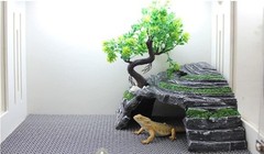 Reptile Simulation Rock Hide-Resin Amphibian Hideouts Cave Size 3.94” x 1.77”