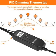 REPTITRIP 5.5 Inch Reptile Heat Lamp Fixture with PID Thermostat & 100W Ceram…