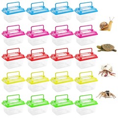 Nyuemystery 20 Pack Small Plastic Reptile 5.1 X 3.5 X Inch, Transparent