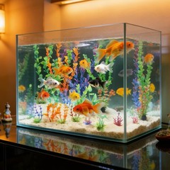 Aquarium Plants 16P, Plastic Fish Tank Plants, Different Types Artificial Dec…