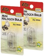 Zilla Mini Halogen Lamp Reptile Bulb, 50-watt, Day White (3 Pack)