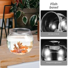 Mipcase Unbreakable Transparent Fish Tank Globe 5.90In 15x13cm, As Shown