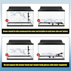 Aquarium Heater 25W 50W 100W 200W 300W Auto Submersible Heater Thermostat Fis…