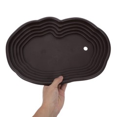 Turtle Habitat Accessories Frog Water Dish Reptile Bathing Pool Terrarium Bowl