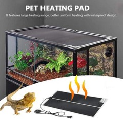 Updated Reptile Heating Pad Adjustment Under Tank Heater Mat for Tortoise Lizard