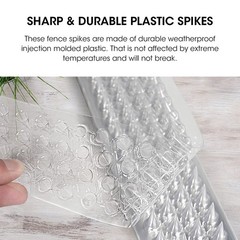 Touri 24 Pack Clear Transparent PVC Bird Spike Strips for Outside Fences and …