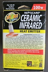 Zoo Med 100W Repticare Ceramic Infrared Heat Emitter New Open Box