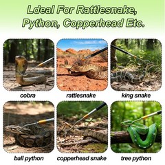 61 inch Snake Hook, Professional Reptile Catcher Handling Tool, Stainless Ste…