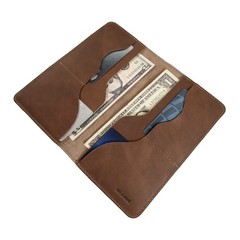 Hide & Drink, Large Wallet Handmade from Full Grain Leather (Single Malt Maho…