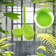 3-Pod Frog Habitat Hammock – Soft Silicone Resting Spots W/ Suction Cup & Chain