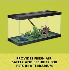 Zilla 20”x10” Reptile Screen Cover Durable Metal Mesh Airflow Secure Design