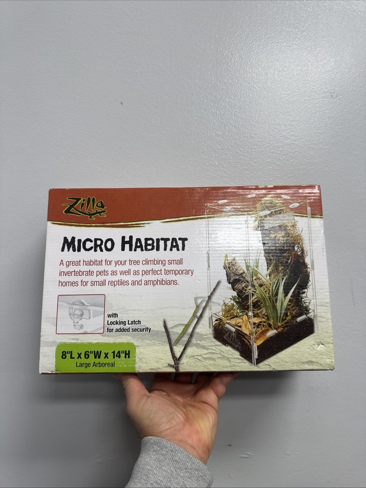 Zilla Micro Habitat Arboreal with Locking Latch, Small 5x4x8