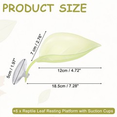Reptile Leaf Resting Platform with Suction Cups Beige 6Pcs