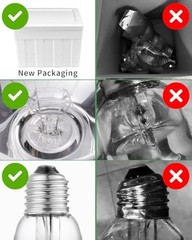 250W Infrared Heat Lamp Bulbs, 8000 Hour Life, E26 Base, 6 Pack for Pets & Food
