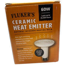 Fluker’s Ceramic Heat Emitter Natural Infrared Bulb Lamp Tropical Desert 60w
