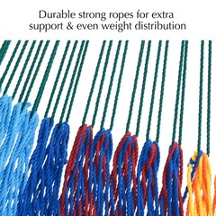 PNAEUT Handwoven Mayan Hammocks for Outside, Handwoven Thick Soft Rope Double…