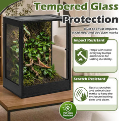 24″ X 18″ X 36″ Tall Reptile Terrarium, 65 Gallon Glass Chameleon Cage, Vertical