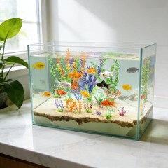 Aquarium Plants 16P, Plastic Fish Tank Plants, Different Types Artificial Dec…