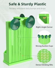 Reptile Escape-Proof Feeder Bowl Wall-Mount Dish for Lizards & Frogs