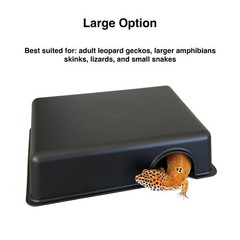 Reptile Hide Box, Small Animal Hideout, Plastic Hide cave for Leopard Geckos,…