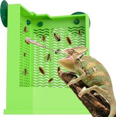Pawfly Reptile Feeder Bowl – Escape-Proof Large, Corner Mounted Feeding Dish