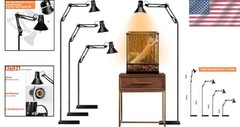 Height-Adjustable Heat Lamp for Reptiles