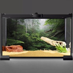 AWERT Foggy Forest Terrarium Background Green Tree Reptile Habitat Background…