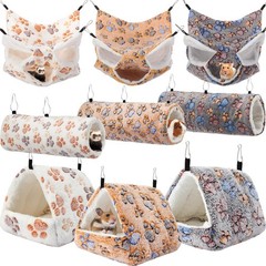 Abbylike 9 Pieces Rat Hammock 3 Tier Guinea Pig Ferret Hammocks Small Pet Han…