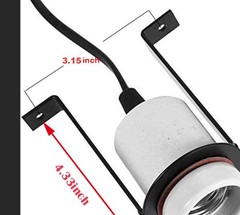 Reptile Ceramic Heat Lamp Holder Pet Heater Bracket for Heat (Bulb Not Included)