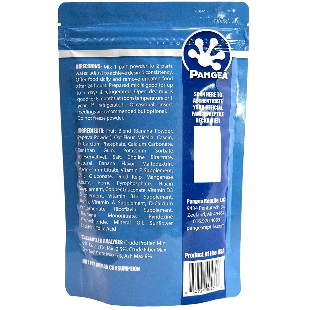 USA-Made Gecko Diet Mix with Essential Nutrients