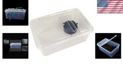 Clear Ventilated Reptile Habitat Container – Lightweight & Stackable XS For Pets