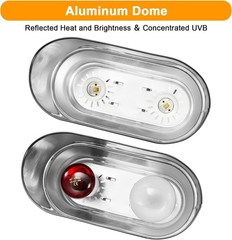 Dual Reptile Light Fixture with Switches, Reptile Heat Lamp Fixture, Reptiles Te