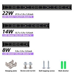 16-INCH LED UVB Light for Reptiles LED Reptile Light Fixture Controller with …