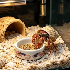 4 Pack Colorful Ceramic Water Bowls, Mini Reptile Food Dishes for Hermit Crab…