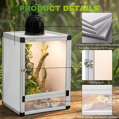 Hybrid Reptile Cage Small Habitat Air Cage Perfect for Frogs, Lizards, Chameleon