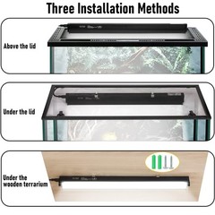 8W HO T5 UVB Reptile Light Fixture with Bulb 12 inch, Bearded Dragon uvb Ligh…