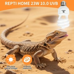 UVA UVB Reptile Light 23W 10.0,Desert Terrarium Compact Fluorescent Lamp,UVB …