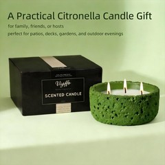 Viyffo Large Citronella Candles Outdoor, 3 Wick 20oz Citronella Candle Indoor…