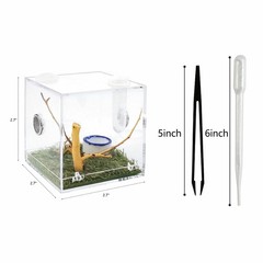 AWXZOM Spider Terrarium, Acrylic Reptile Breeding Box Jumping Clear