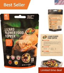 Zoo Med Lizard Flower Food Topper 0.21 oz – Natural Enrichment for All Lizards