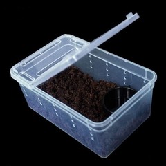 Clear Ventilated Reptile Habitat Container – Lightweight & Stackable XS For Pets