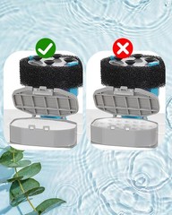 8 Pack Cat Water Fountain Filters with 8 Pack Pre-Filter Sponges Set for 3.2L…