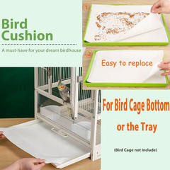 Bird Cage Liners-100Pcs-11” X 20”Disposable Non-Wovenbird Cage Tray Liners, Di