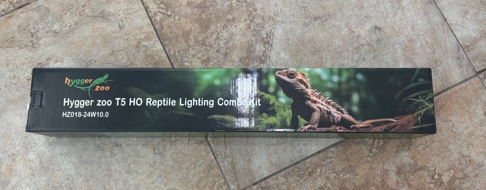 NIB Reptile Lighting Combo Kit T5 Fluorescent Lamp HZ018-24W10.0 22” 6000K 24W