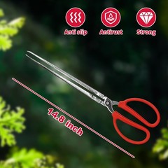 15 Inch Heavy Duty Snake Feeding Tongs Extra Long Stainless Reptile Tweezers