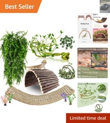 Safe and Non-Toxic 10 PCS Reptile Habitat Accessories for Pet Enrichment